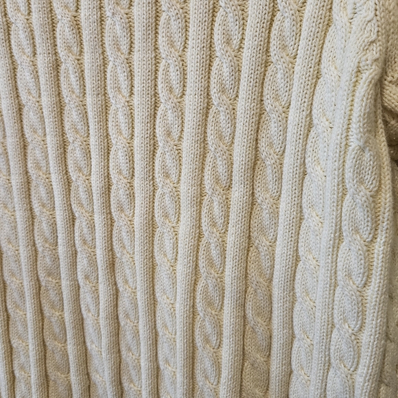 L.L. Bean Cable Knit Sweater Fisherman Core - Picture 2 of 6